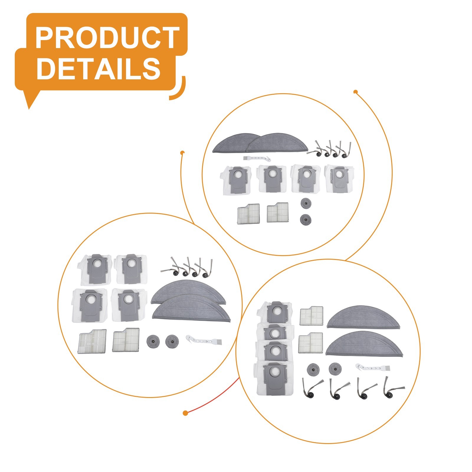 For Saros 10 Vacuum Accessories Pack Featuring Microfiber Mop Pads and Filters