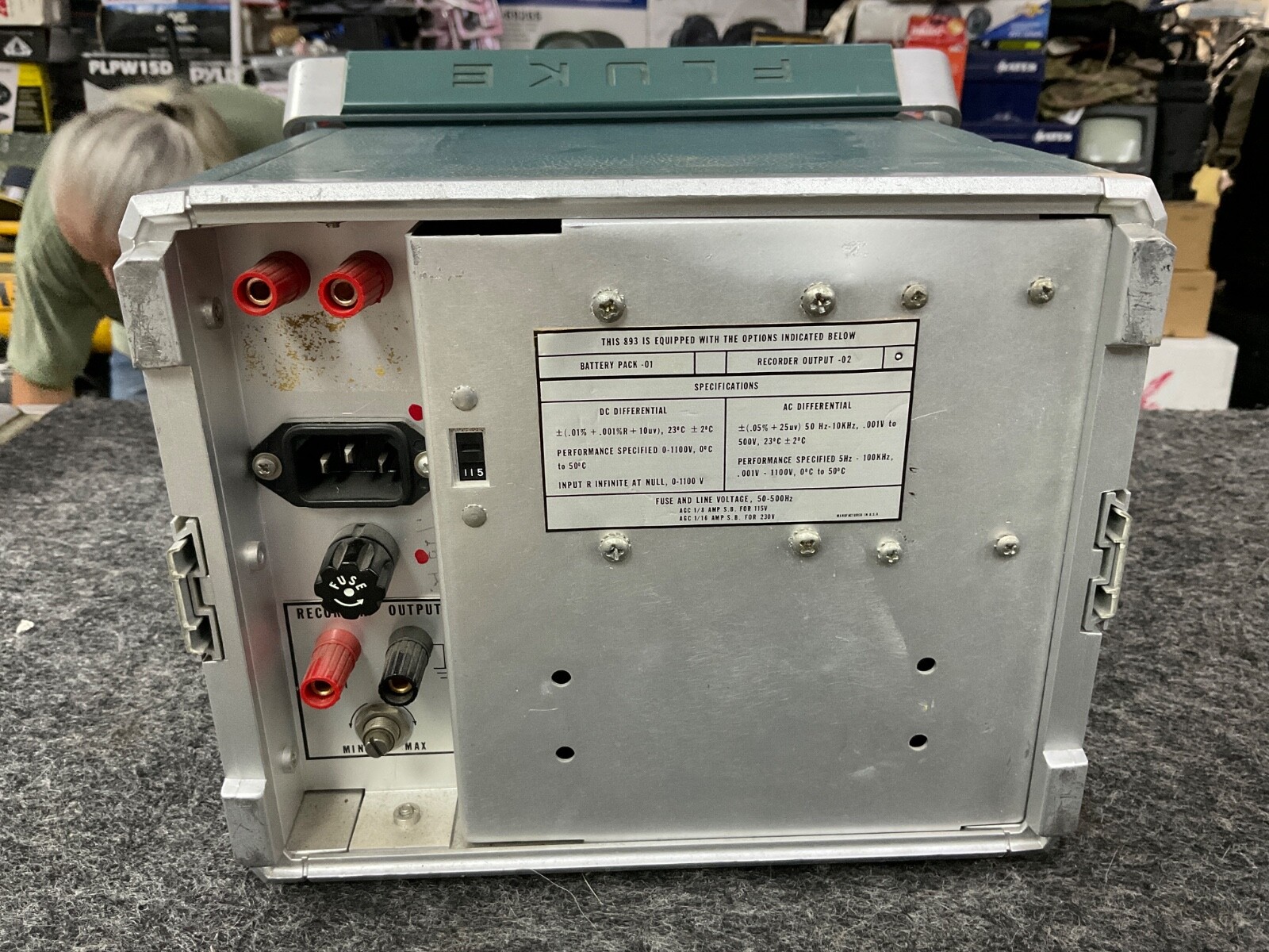 Fluke 893A AC/DC Differential Voltmeter (PARTS ONLY)