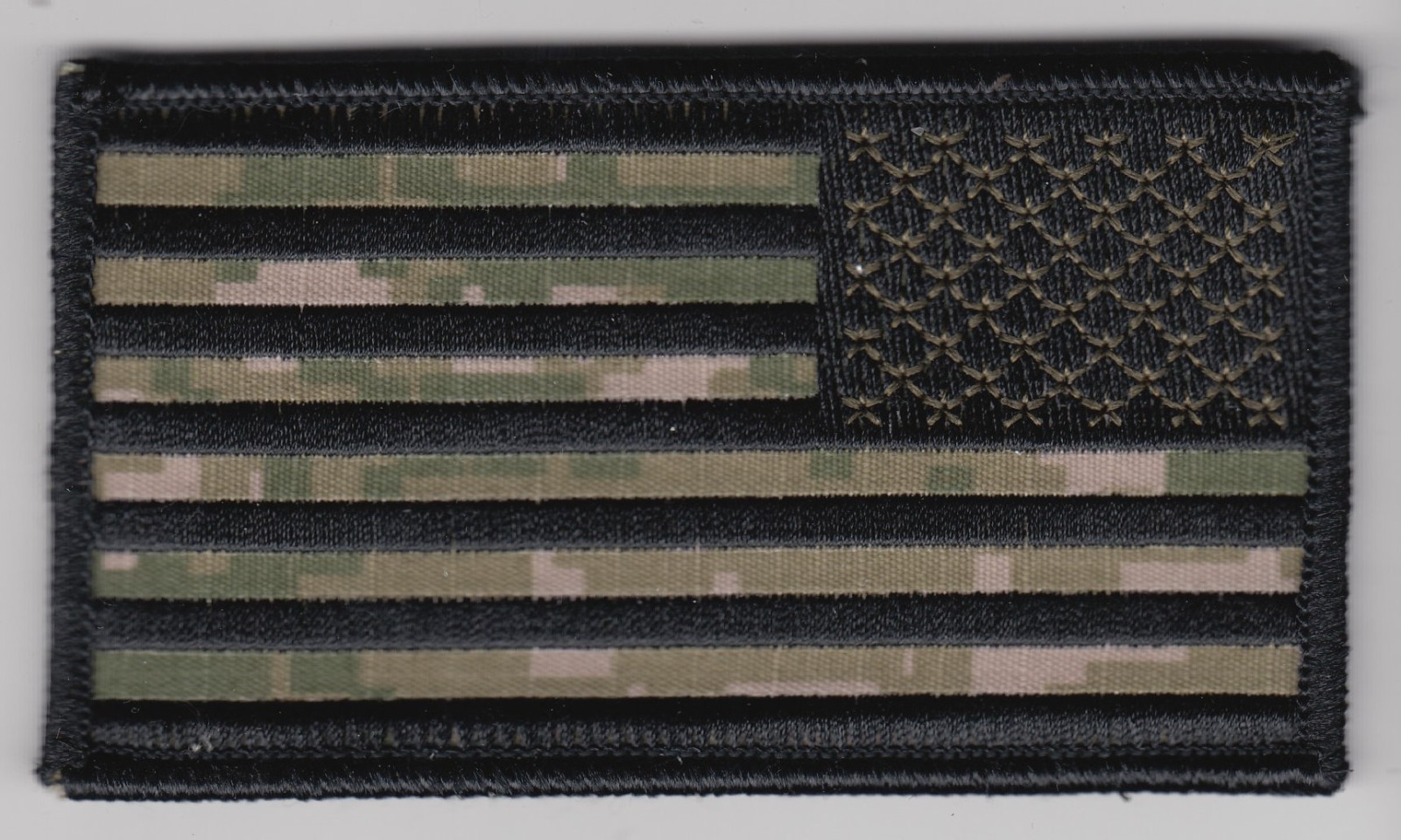US Army American Flag Patch Insignia Digital Camo Military Reversed Hook & Loop