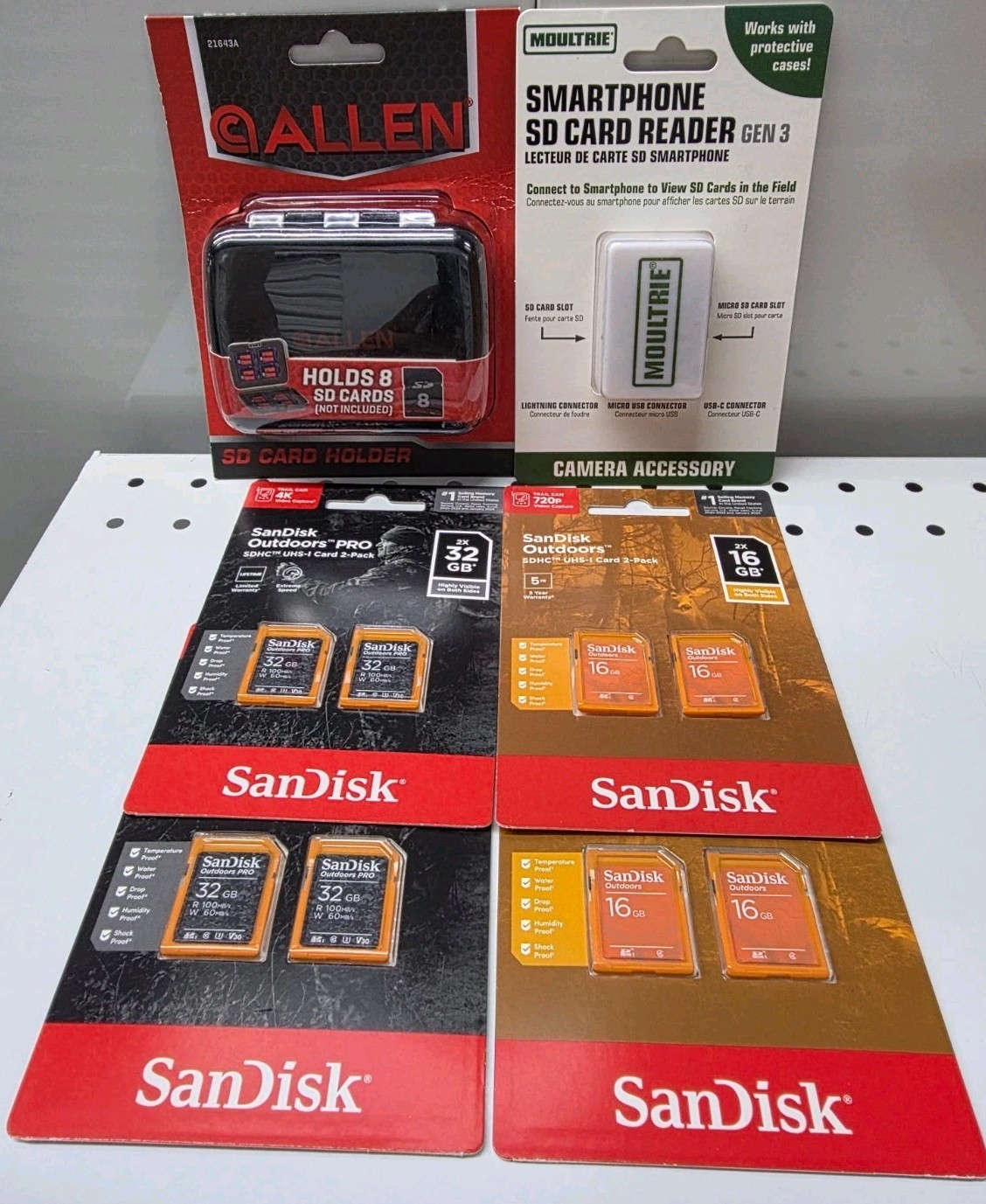 SanDisk SD Card, Reader, & Holder Hunting Season Trail Camera Bundle *SEE DISCT*