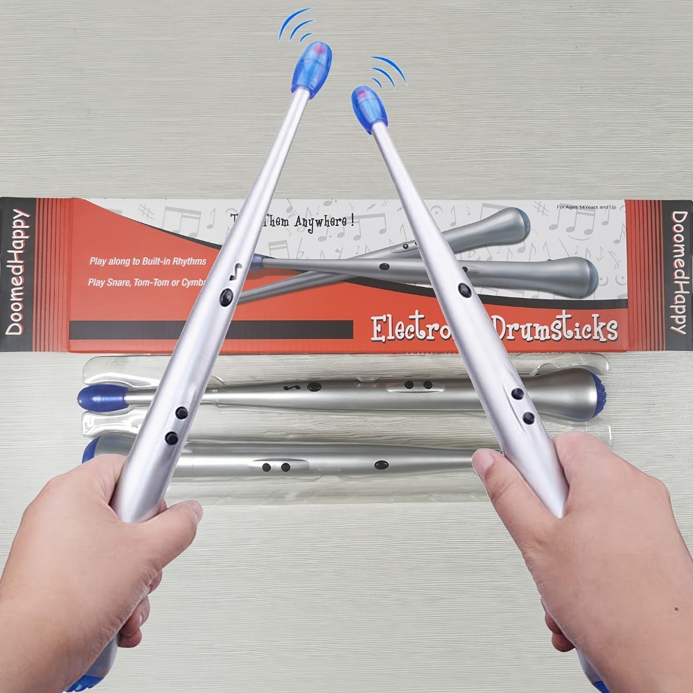 2-Pair(4Pcs) Electronic Air Drumsticks - Silent Practice Percussion Instrument