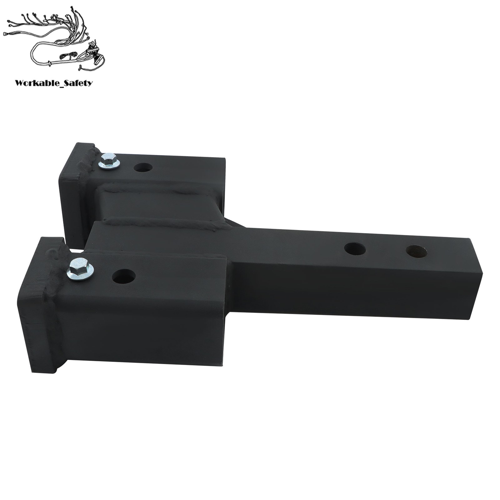 2" Receiver Dual Hitch Adapter 2" Solid Shank 10000Lbs Capacity Easy Install