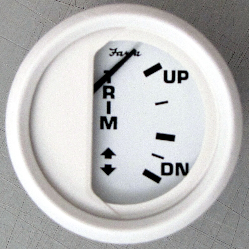 Faria Beede Instruments 13122 Dress White 2" Trim Gauge Mercury / Mariner