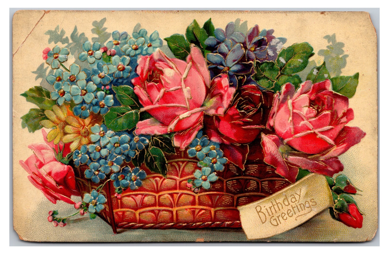 Antique Early 1900s - "Happy Birthday Greetings" - Birthday Postcard (UnPosted)