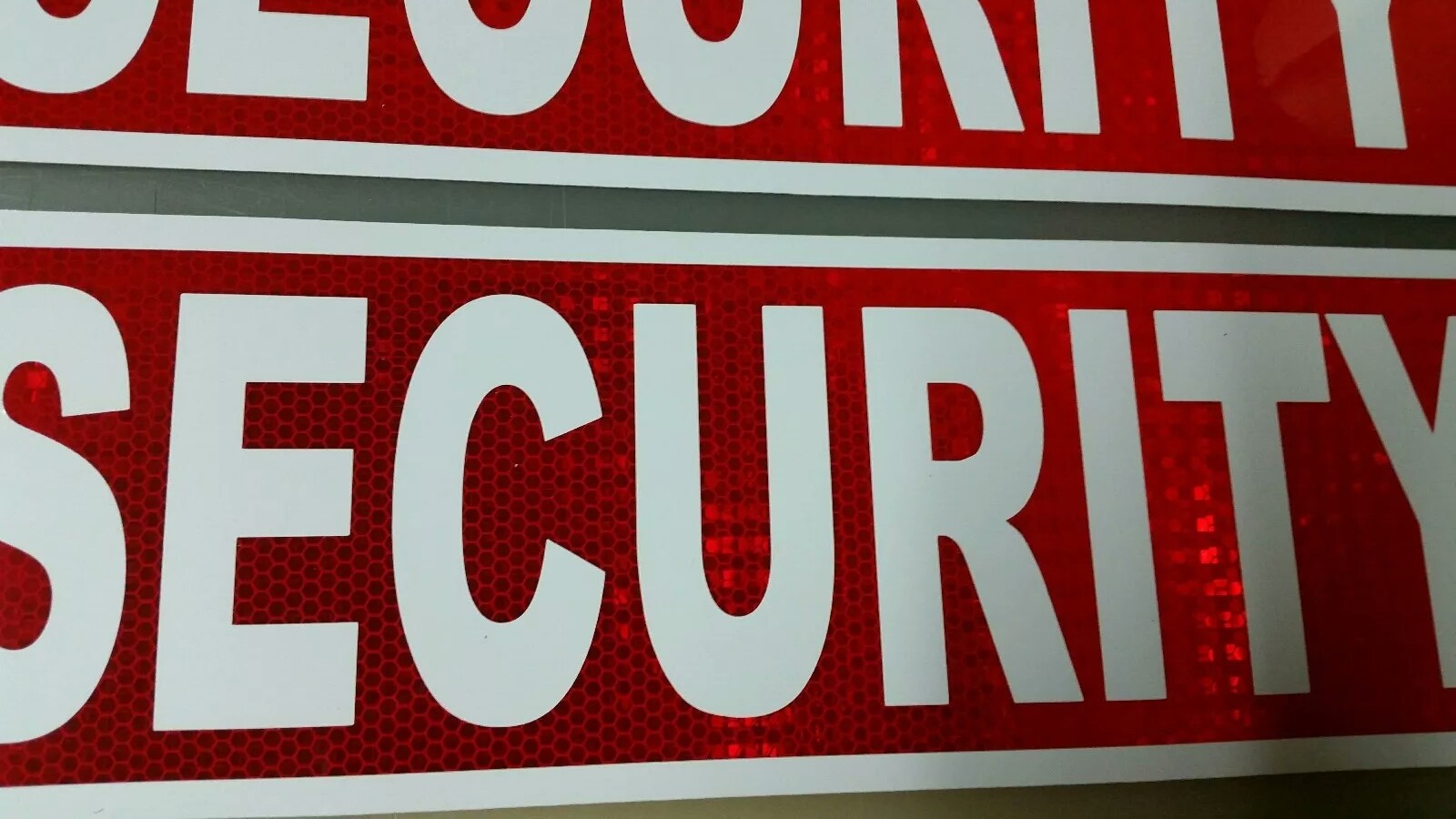 security magnetic door signs reflective red