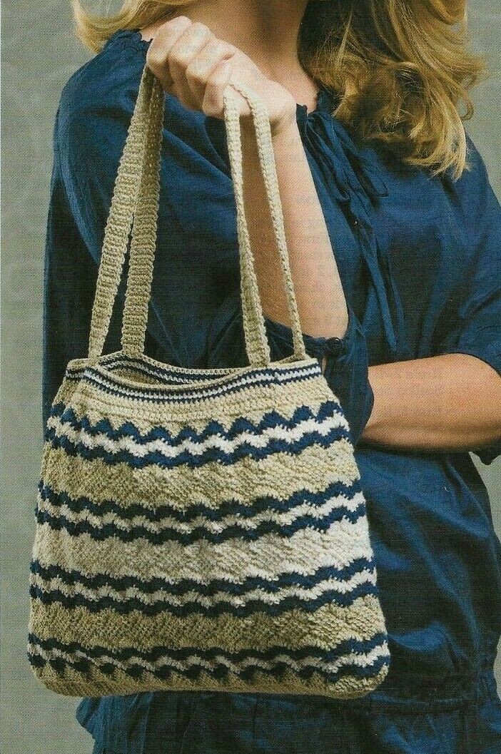 POINTS OF INTEREST BAG HANDBAG PURSE CROCHET PATTERN INSTRUCTIONS