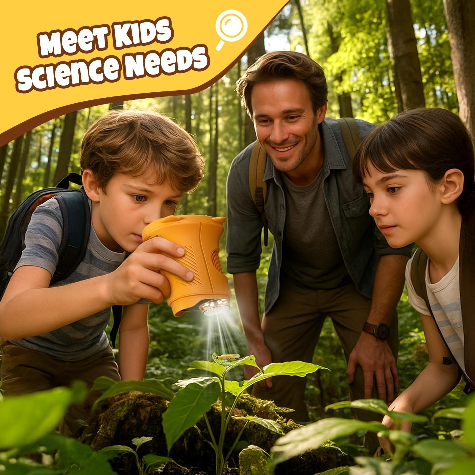 Handheld Digital Mini Microscope 1000X 4K for Kids Educational Science Kit