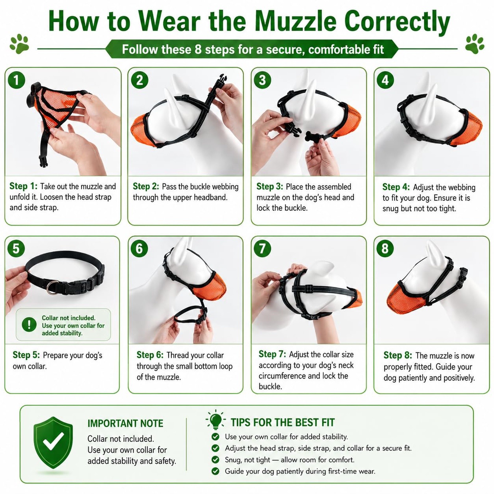 FestiVex Dog Muzzle Set XS-XXL