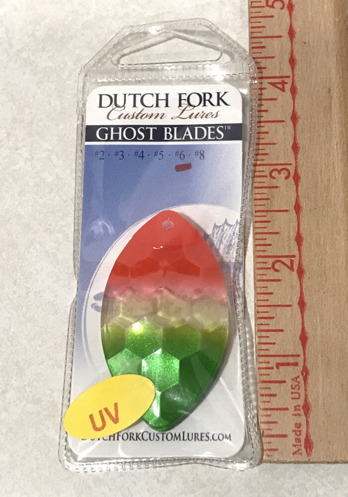 LOT OF 3 Dutch Fork Plastic Spinner Ghost Blades MAG WILLOW #6 APPLES Salmon NEW