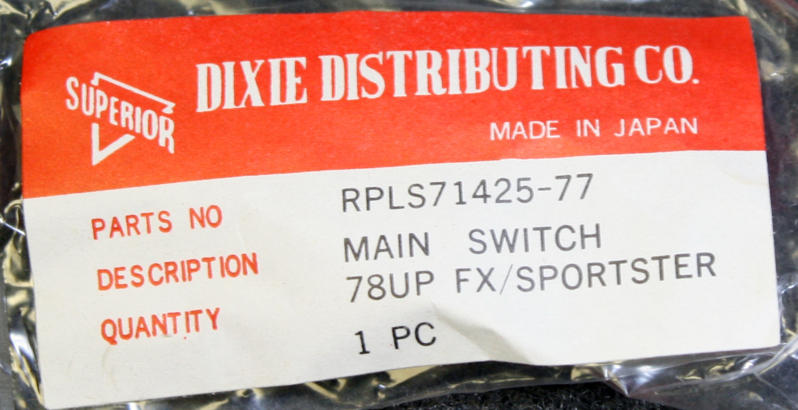 Superior Dixie 71425-77 3 Position Chrome Ignition Main Switch Harley Davidson