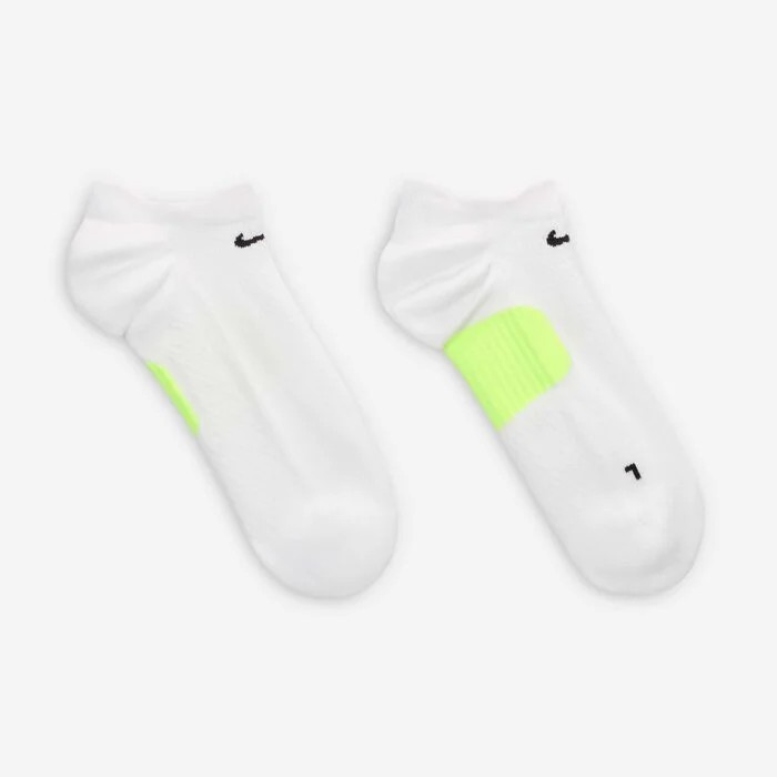Nike Unisex White Dri-FIT Midweight Running No-Show Socks (1 Pair) Size Medium