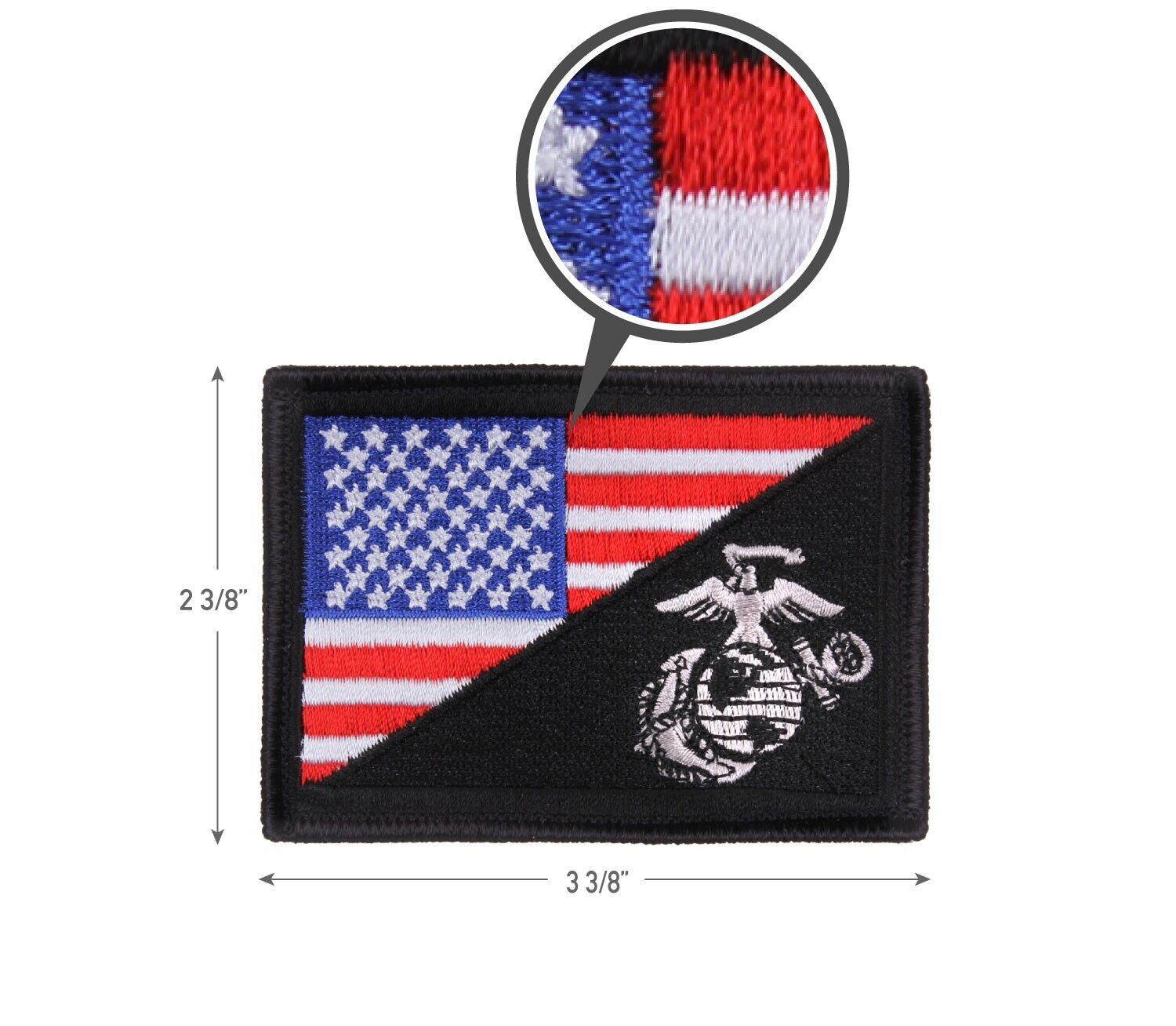 Rothco Red White Blue U.S. Flag/USMC Globe & Anchor Hook & Loop Morale Patch