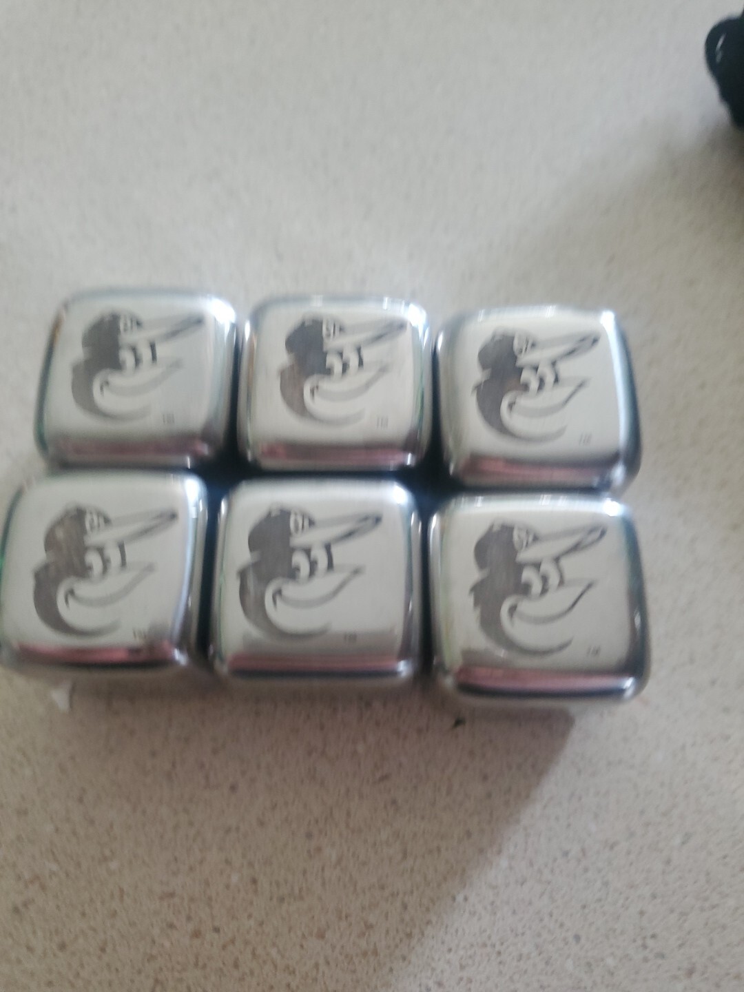 Orioles Stainless Steell Ice Cubes