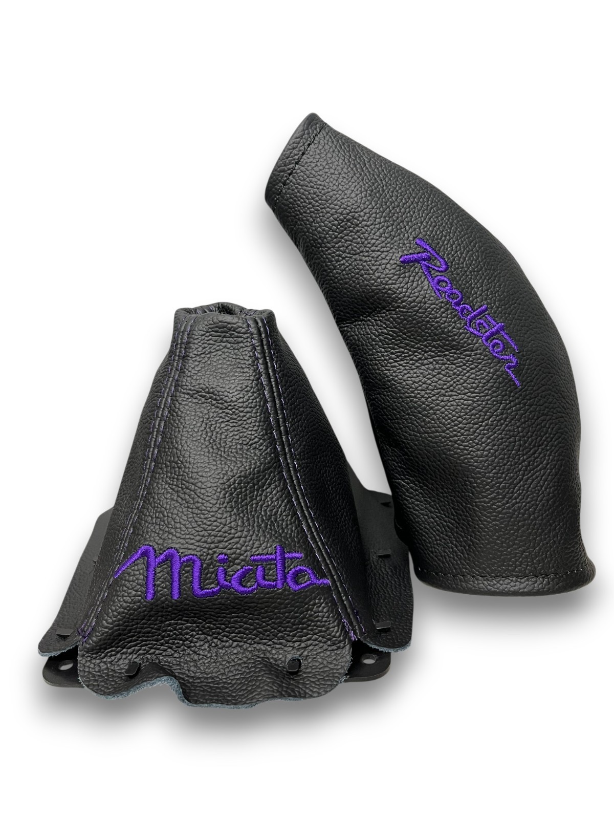 For 1998 - 2005 Mazda Miata Mx5 Mx-5 Shift E-brake Boot Purple Stitching Leather