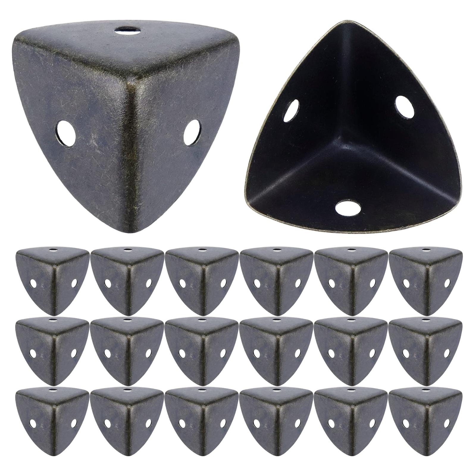 20 Pack Metal Box Corner Protectors Shelf Edge Protector Guards with Screws