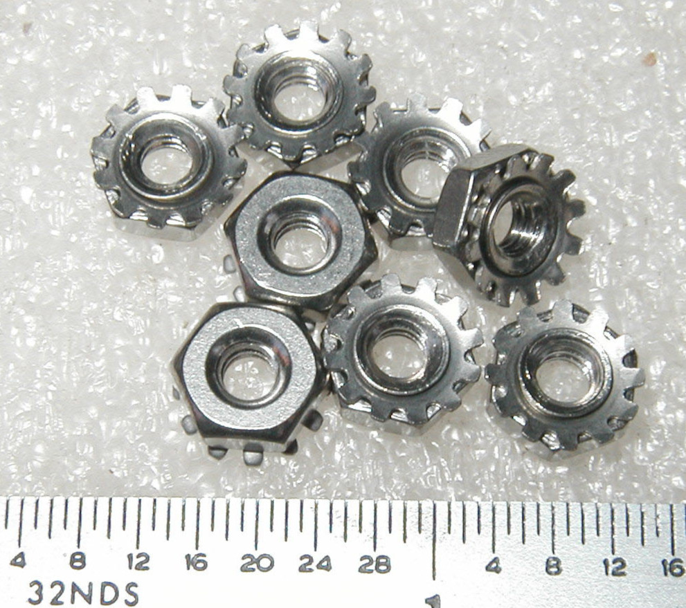 6-32 KEP 5/16" HEX NUTS STAINLESS  STEEL  - 50 pcs
