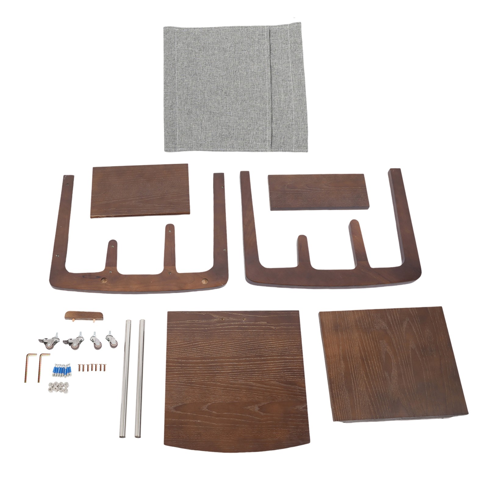 C-Shaped End Table 4-Tier Wooden Side Table Laptop Tray Coffee Table Couch Table