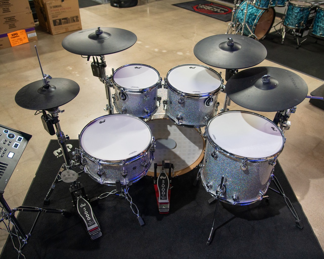 DWe 5-Piece Drum Kit Bundle Diamond Nebula with Roland V71
