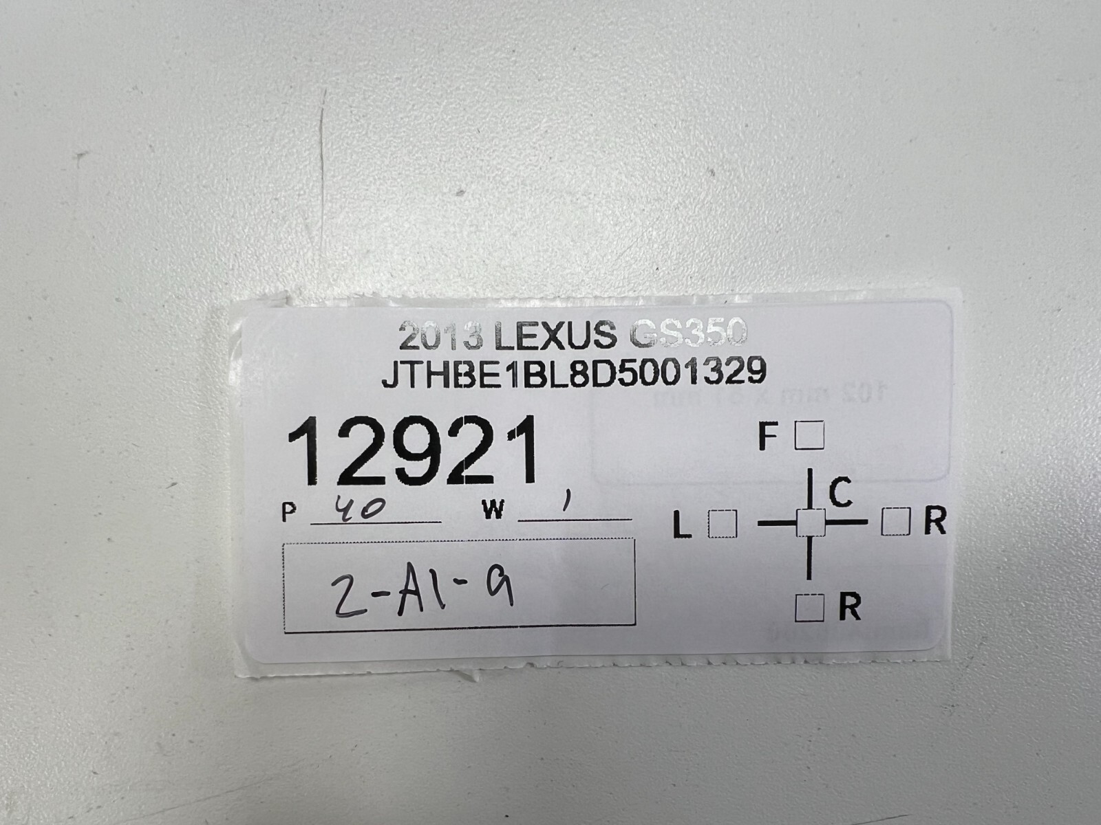 2013-2015 LEXUS GS 350 PARKING BRAKE MODULE COMPUTER ACTUATOR OEM