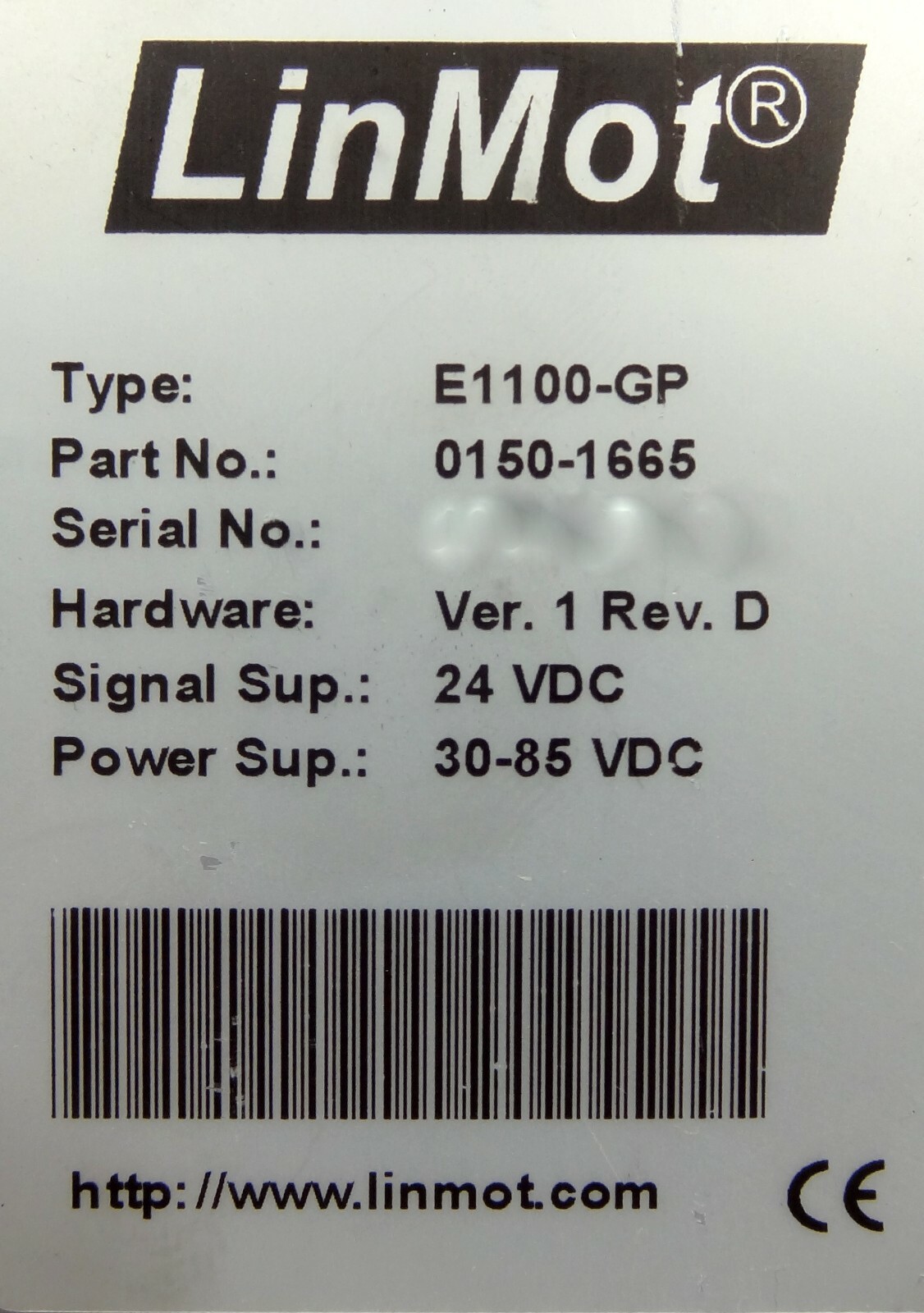 LINMOT E1100-GP LINEAR MOTOR MAGNETIC SERVO DRIVE CONTROLLER AMP
