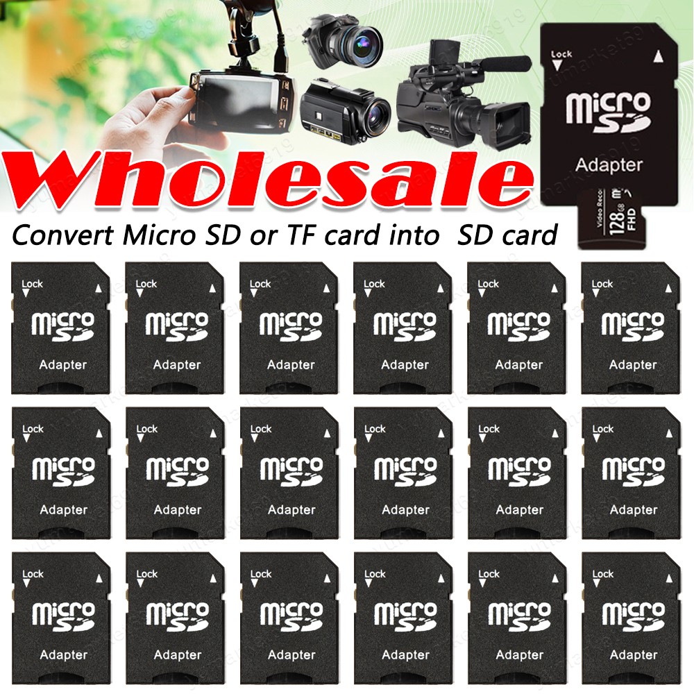 Micro SD Adapter or TransFlash TF To SD HC SDHC Memory Card Adapter Reader Lot