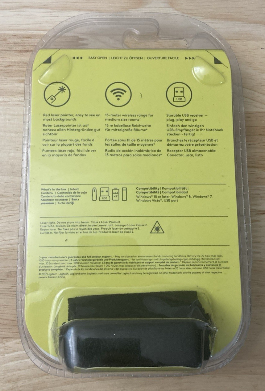 Logitech R400 Wireless USB Laser Presentation Remote (Factory Sealed)