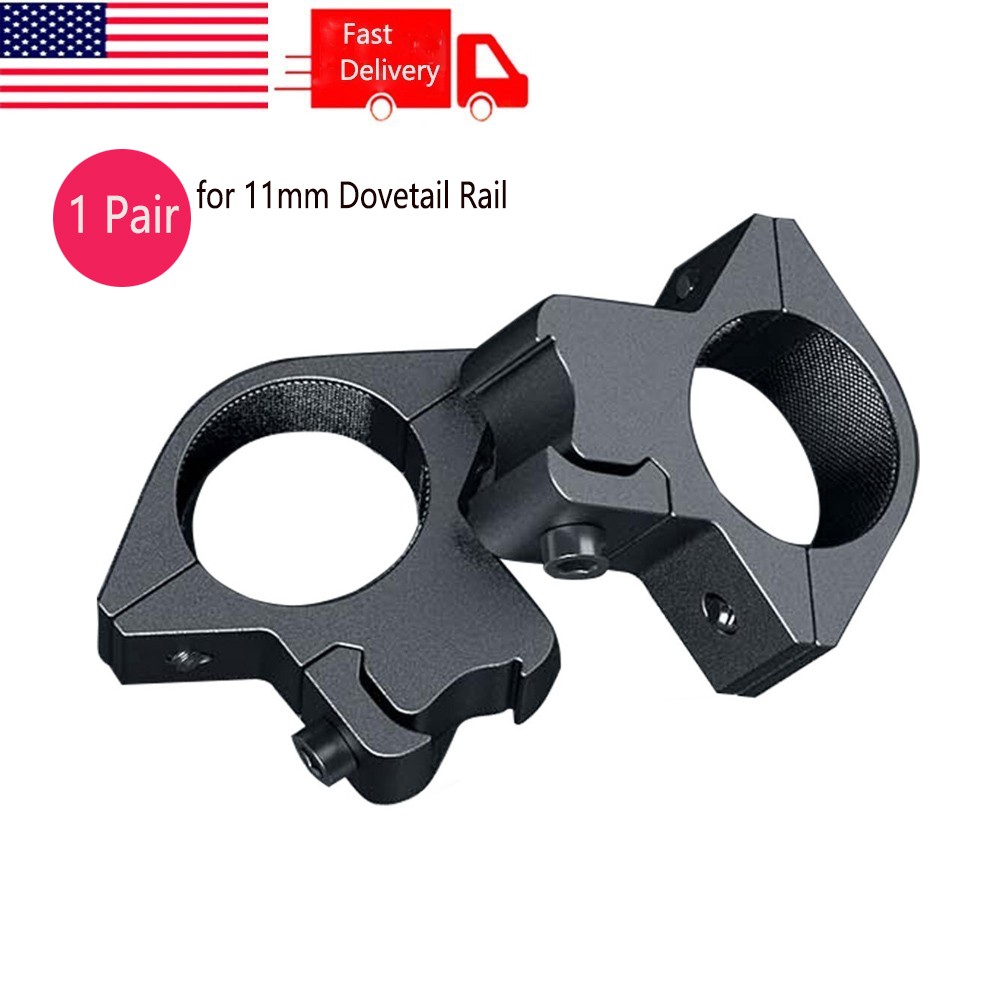 1 Inch Scope Rings Low Profile Scope Mount for 11mm Dovetail Rails One Pair
