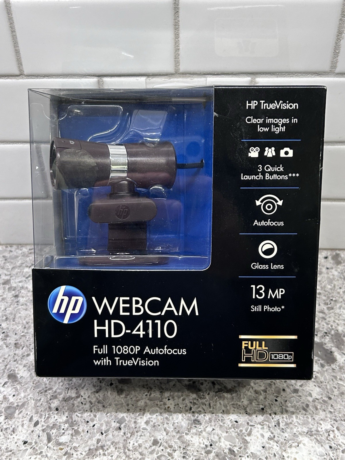 NEW! HP Webcam HD-4110 Full 1080P Autofocus w/TrueVision PC Computer Camera