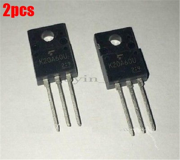 2Pcs TK20A60U TK20A60 K20A60U Tos 20A 500V TO-220F Mosfet N-Ch New Ic nb