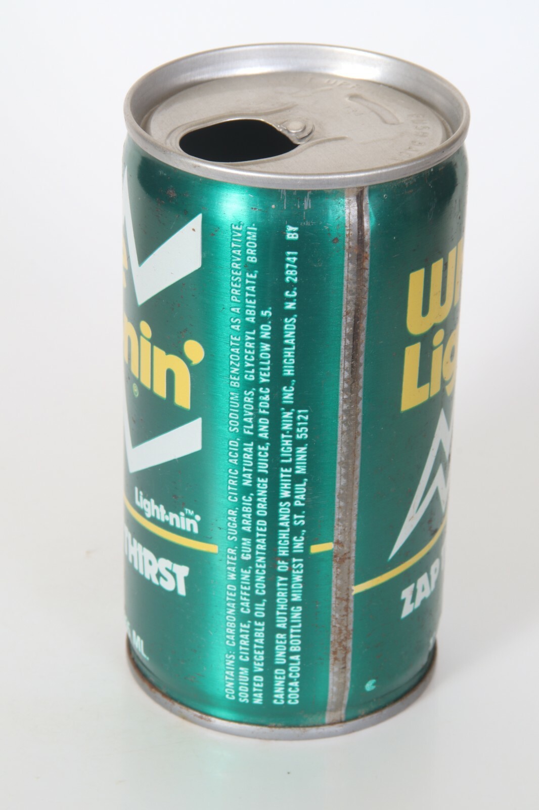 White Light-nin Soda can - Zap That Thirst!