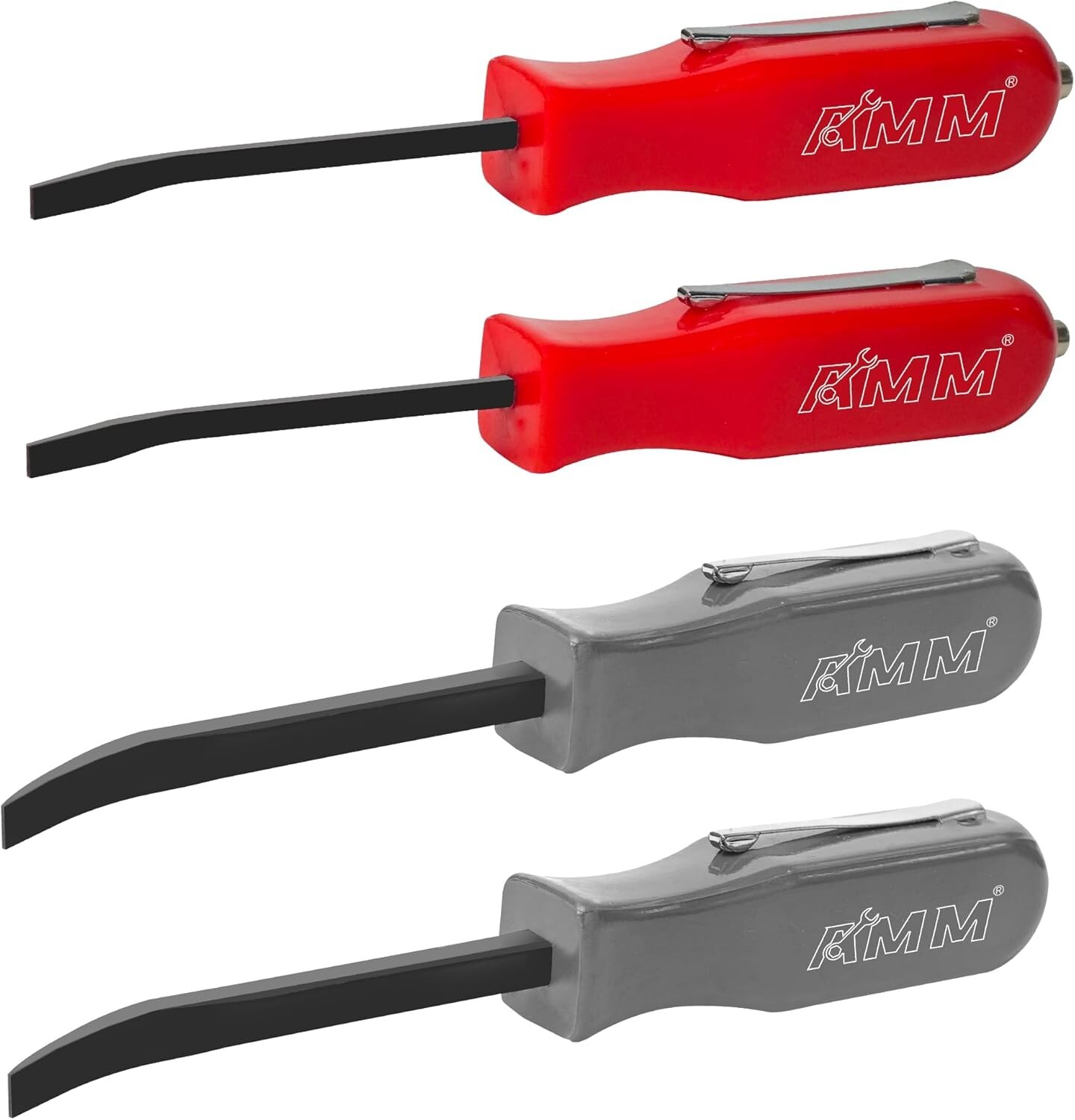 AMM 4 PCS Pocket Pry Bar Set Mini Pry Bar with Magnet Top and Pocket Clip 4.5"