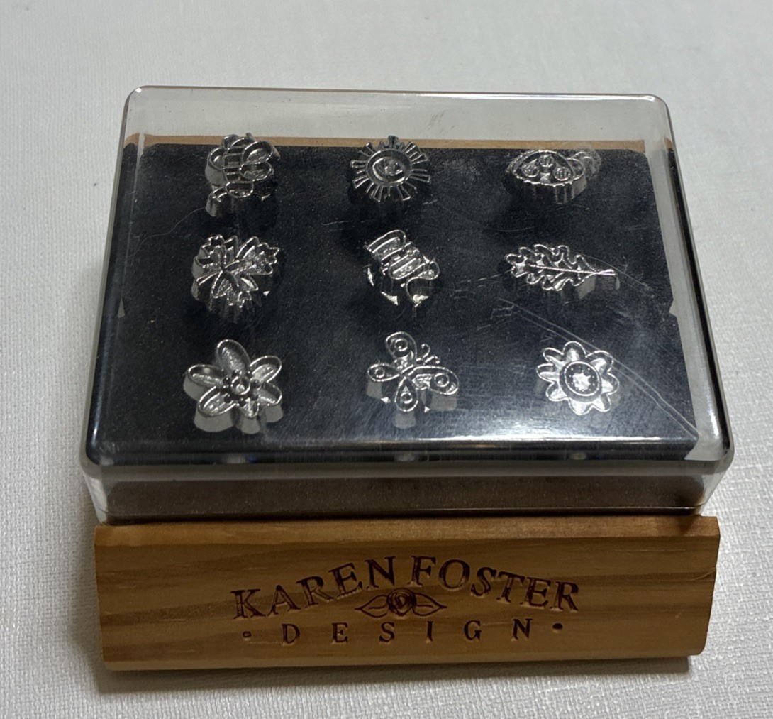 Karen Foster Embossing Tip Set Clikit - LEAFS BUTTERFLY LADY BUG
