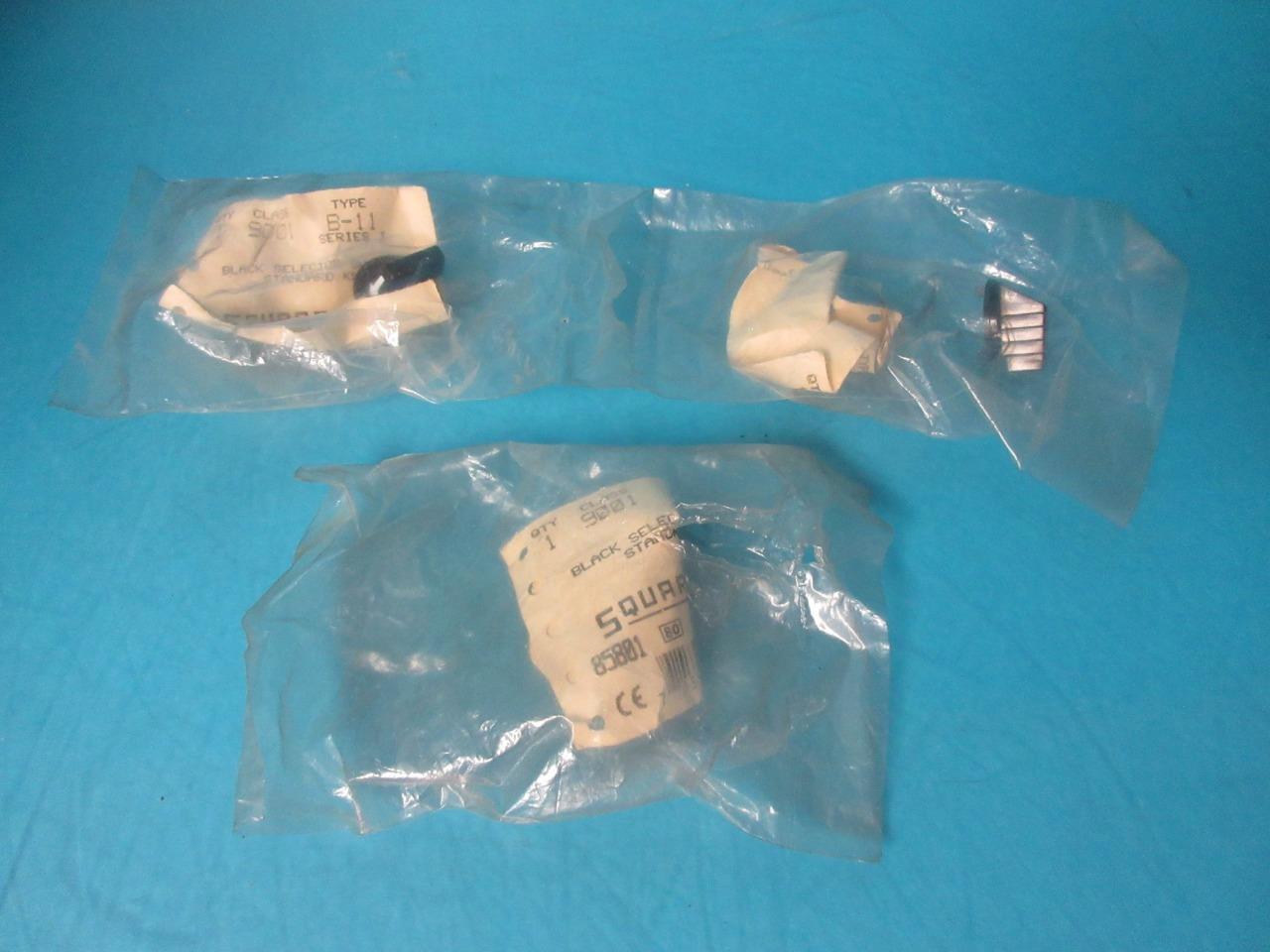 LOT OF 3 NEW SQUARE D BY SCHNEIDER 9001B11 SELECTOR SWITCH KNOB 30mm BLACK 9001