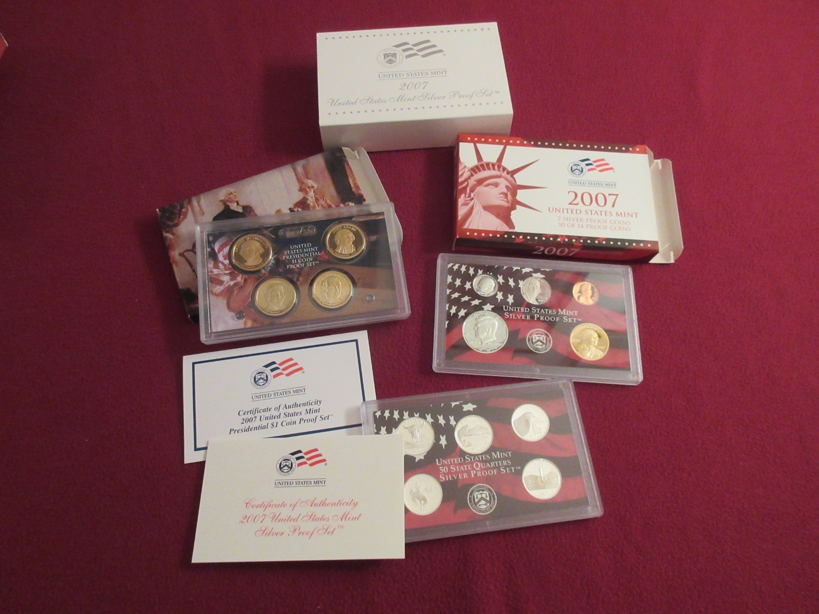 2007-S U.S. Mint Complete 14-Coin 90% Silver & Clad Proof Set in OGP with COA!