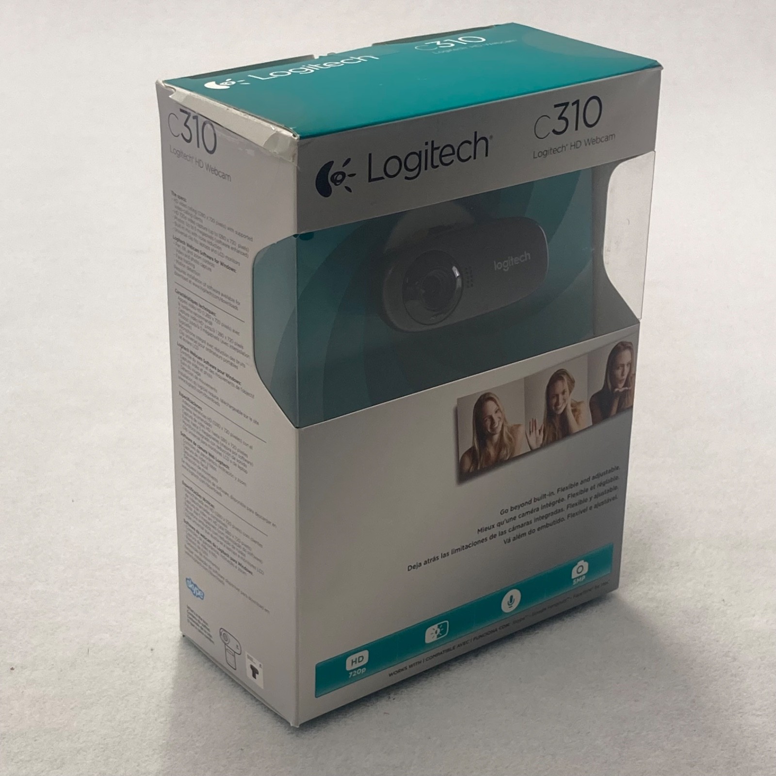 Logitech C310 HD Webcam Black 720p 960-000585 New