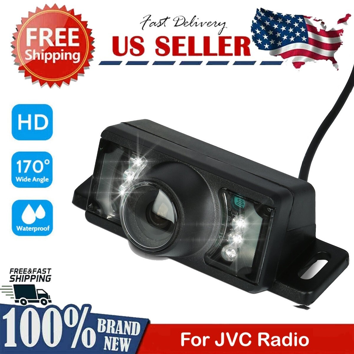 New Rearview Mount Backup Camera for JVC KW-V430BT KWV430BT
