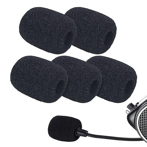 Headset Microphone Covers Foam, Lapel Headset Microphone Windscreen Sponge 5pcs