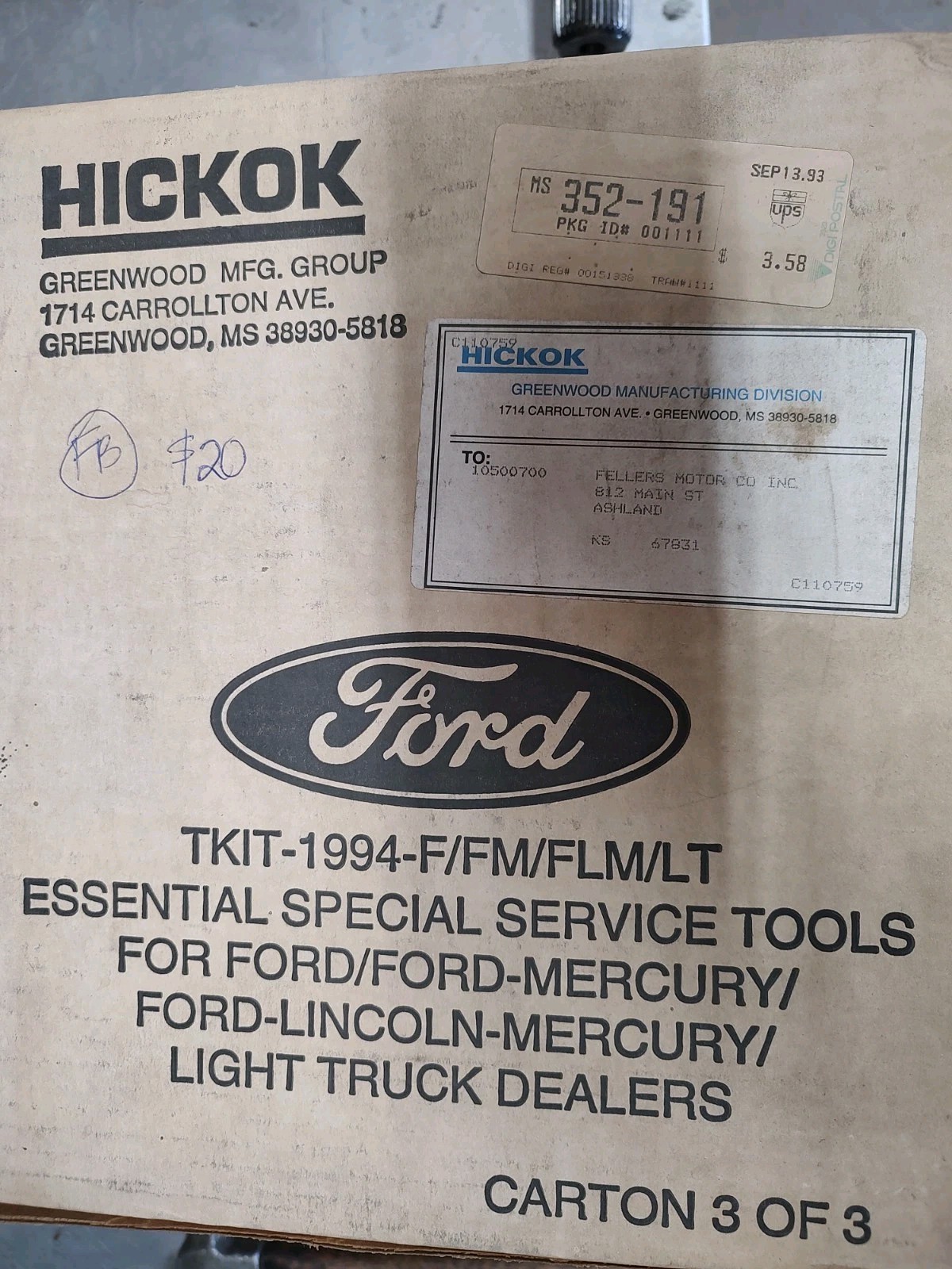 NOS 1994 Ford Essential Service set TKIT-1994-F/FM/FLM/LT overlays card adapters