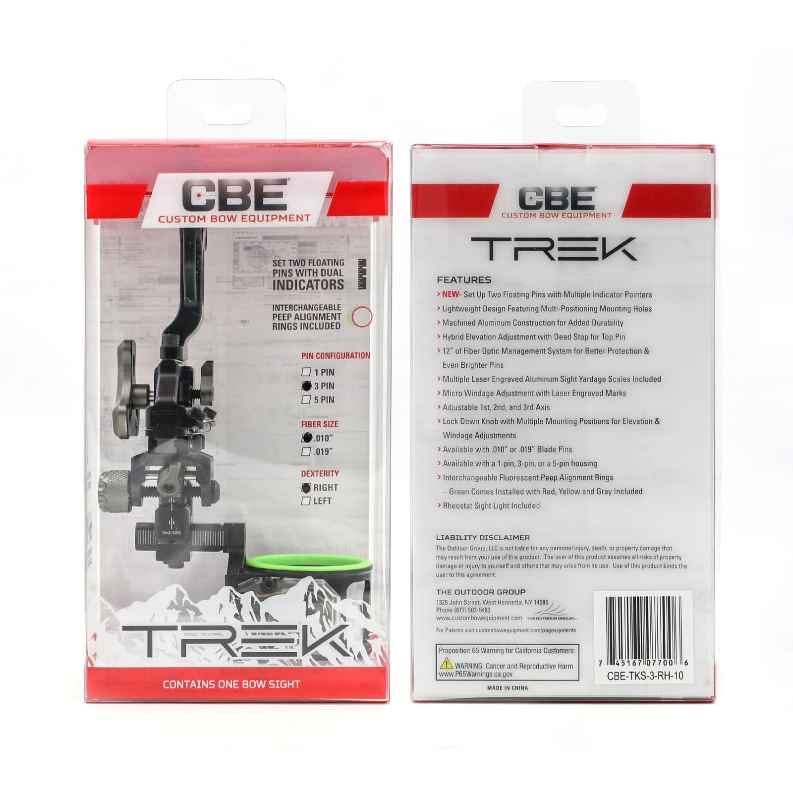 Trek, 3-PIN, .010" Fiber, RH
