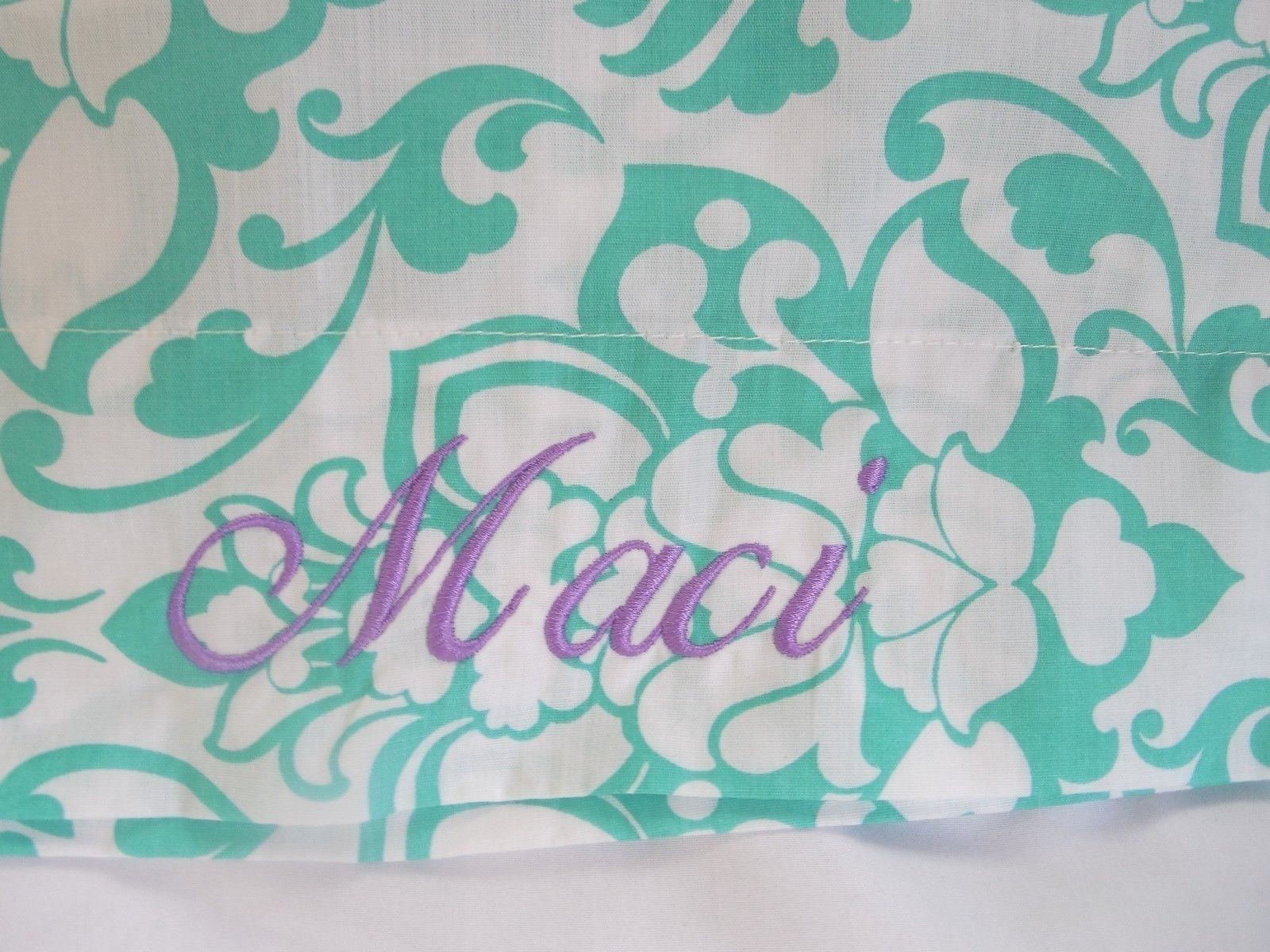 Pottery Barn Dorm Damask Pool Pillowcase one (1) "Maci" NWOT