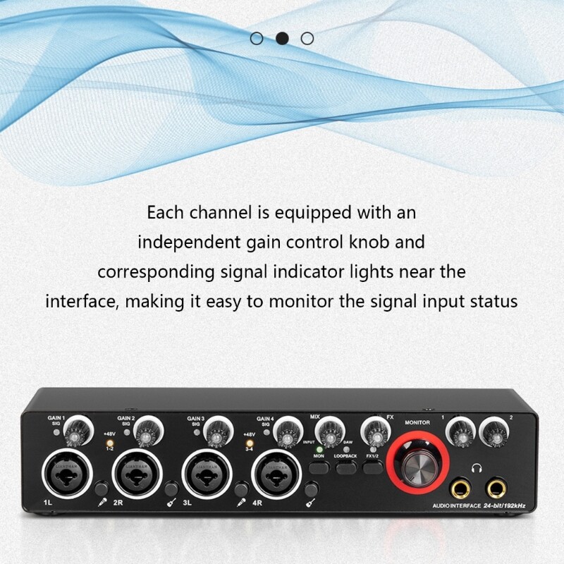 High-Performance Sound Card with 48vPhantom Power &USB DC5V