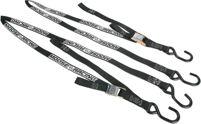 Moose Racing Soft-Tie Tie-Downs - Black  -  3920-0302