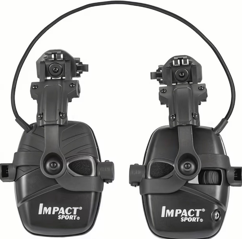 Impact Sport Electronic Shooting Earmuffs Black Active Noise Reduction