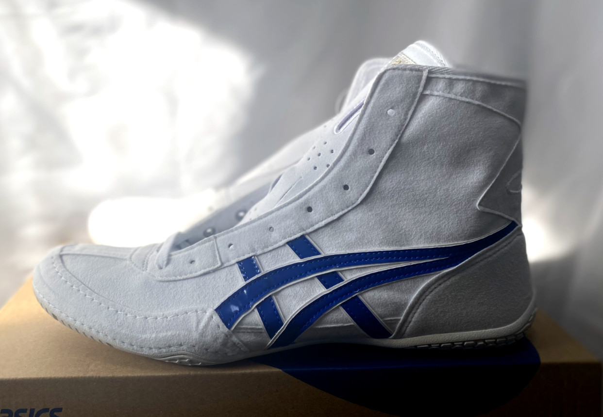 Asics Wrestling Shoes EX-EO 1083A001 White x Blue x White