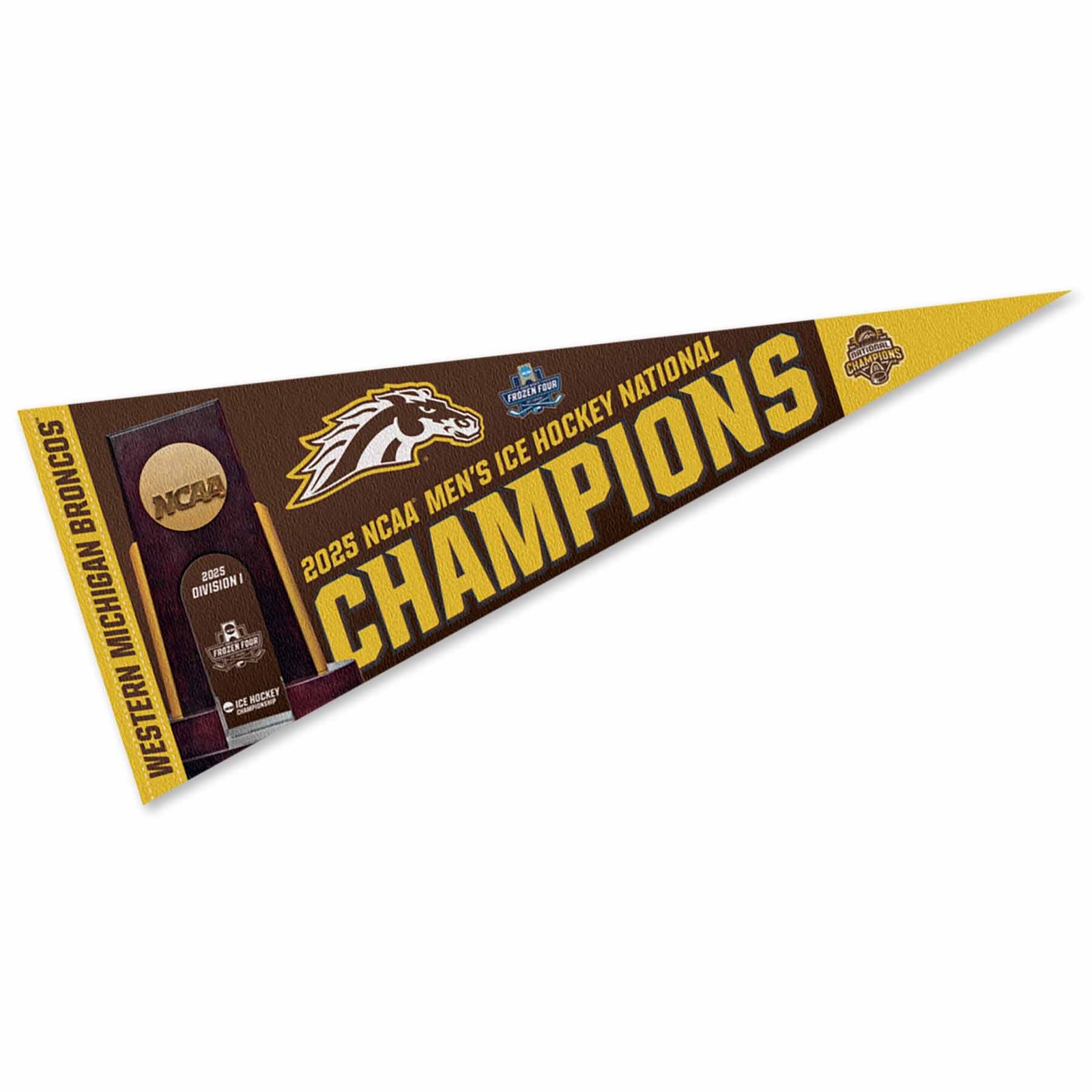 Western Michigan Broncos 2025 Hockey Frozen Four National Champions Full Size