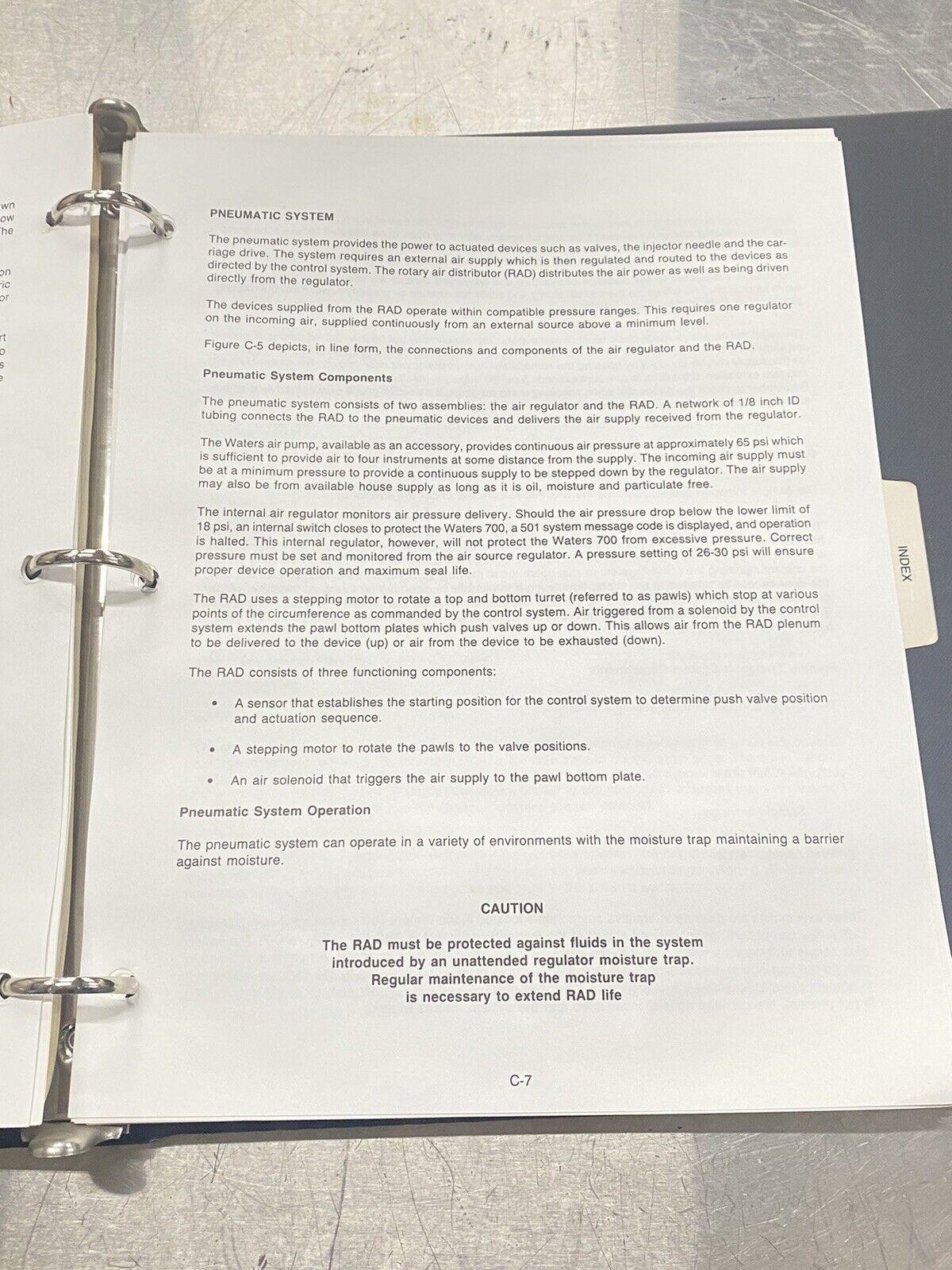 Waters Intelligent Sample Processor WISP 700 - Users Guide / Instructions Manual