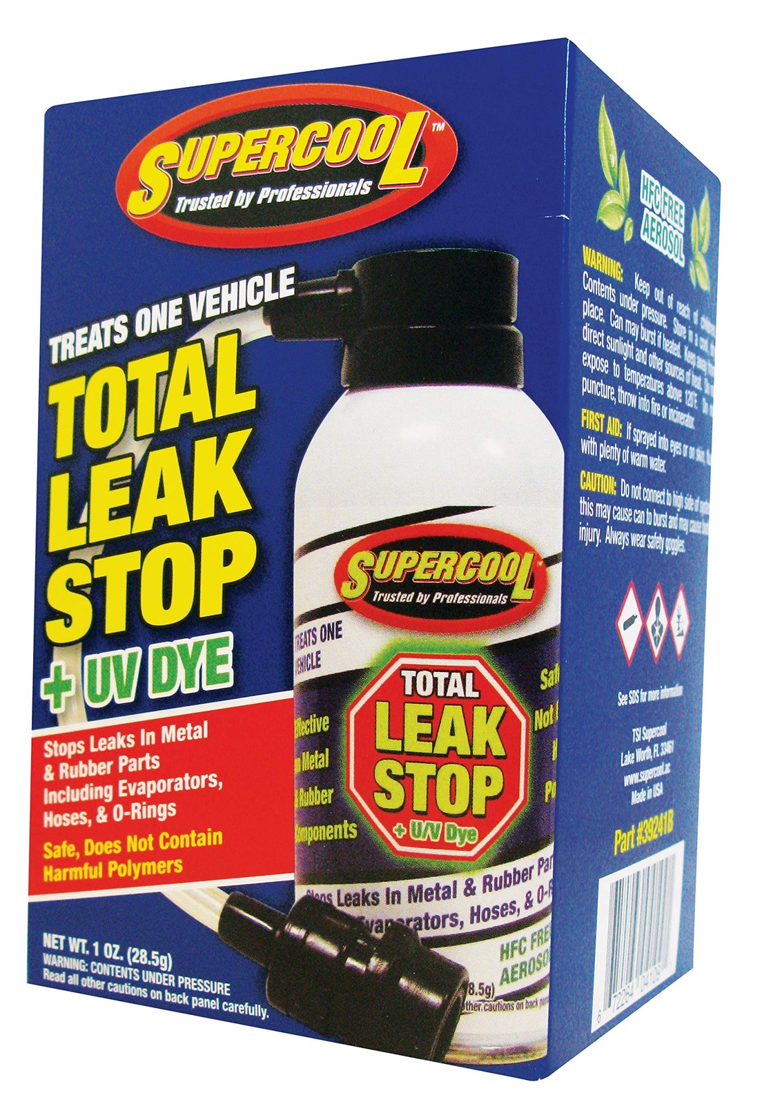 TSI Supercool 39241B Total Leak Stop and U/V Dye, 1 oz (HFC Free BOV Can 1