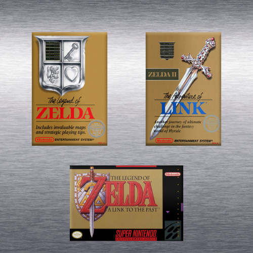 Legend of Zelda 1 2 3 Video Game Box Art High Quality Magnet