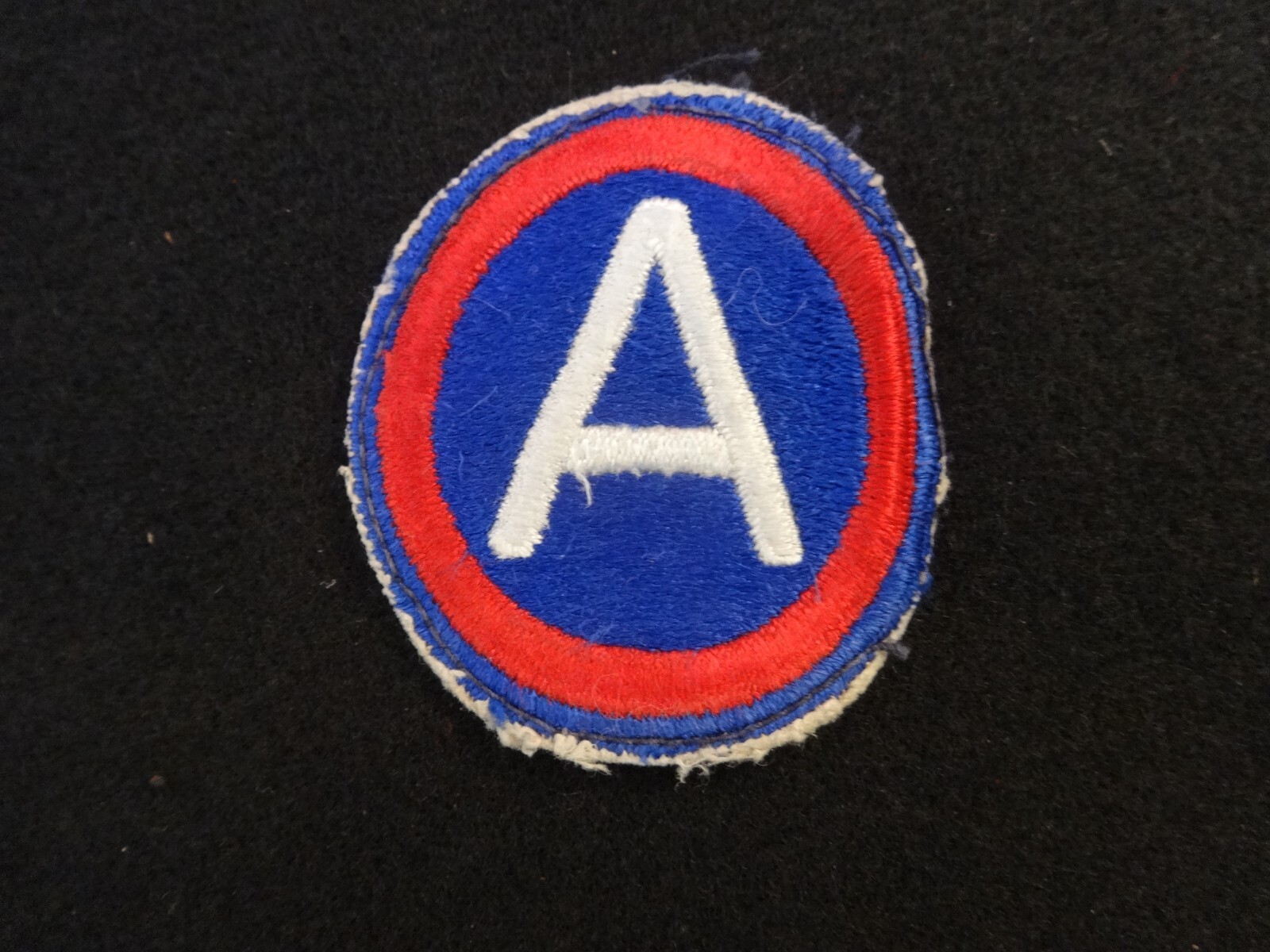 US 3 ARMY PATCH GENERAL PATTON WW II CUT EDGE NO GLOW TANK  ARMOR 2 1/4"