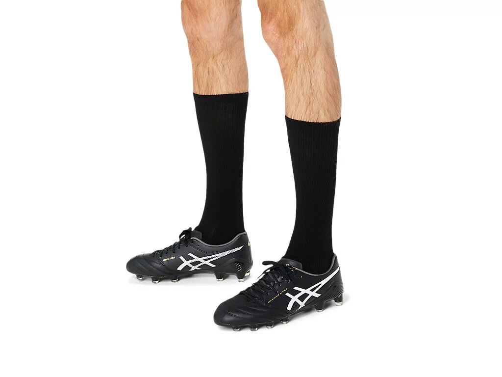 ASICS DS LIGHT X-FLY 5 1101A047 001 Black White Men Soccer Shoes